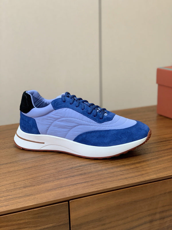 LP Week End Walk Sneaker In Could Blue Mix Blue Denim Fabric And Sudede 984386