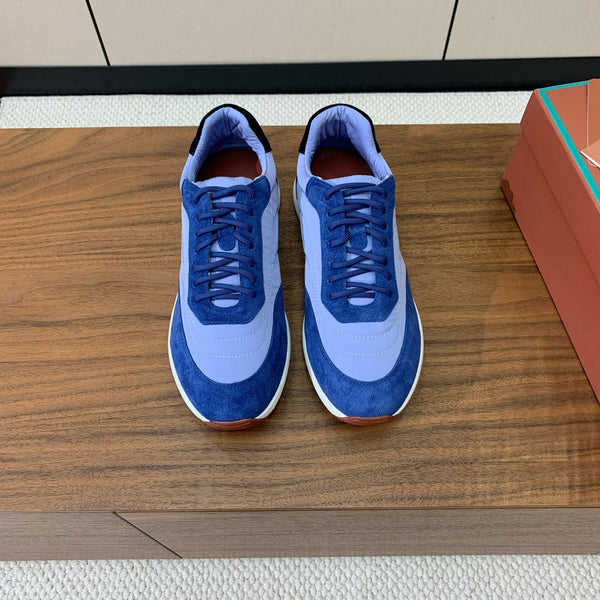 LP Week End Walk Sneaker In Could Blue Mix Blue Denim Fabric And Sudede 984386