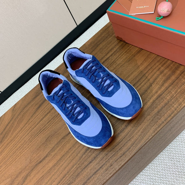 LP Week End Walk Sneaker In Could Blue Mix Blue Denim Fabric And Sudede 984386