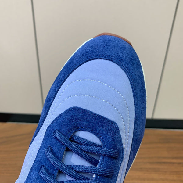 LP Week End Walk Sneaker In Could Blue Mix Blue Denim Fabric And Sudede 984386