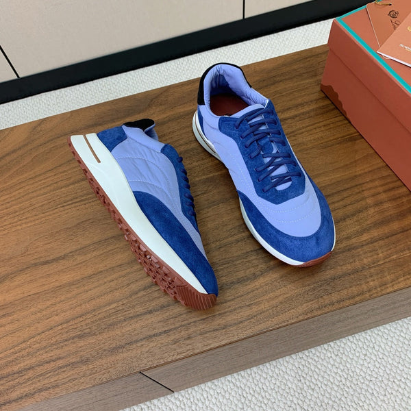 LP Week End Walk Sneaker In Could Blue Mix Blue Denim Fabric And Sudede 984386