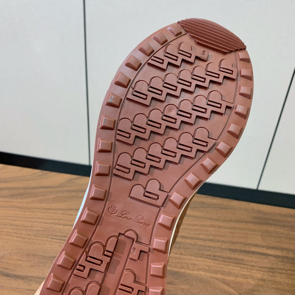 LP Week End Walk Sneaker In Tawny Mix Earth Brown Denim Fabric And Sudede 984389