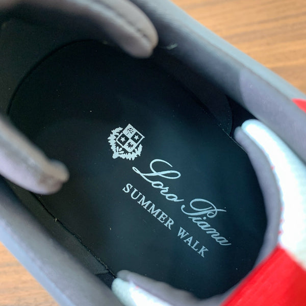 Sneaker LP Week-End Walk in tessuto a rete bianco grigio scuro e rosso 984409