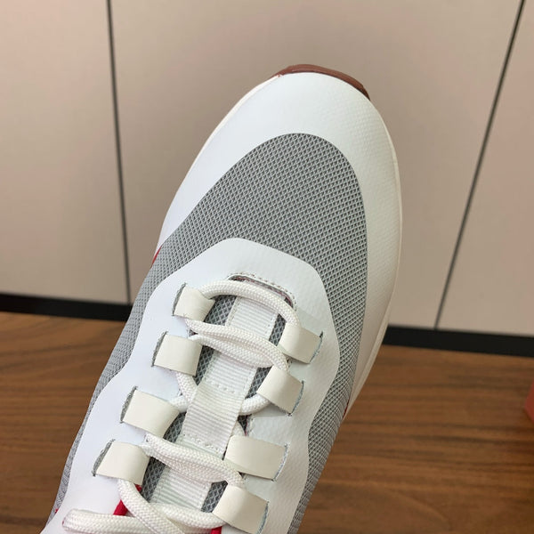 Sneaker LP Week-End Walk in tessuto a rete grigio bianco rosso nero 984407