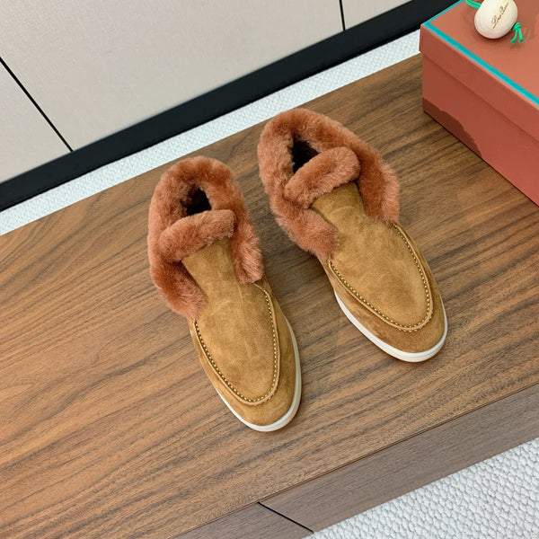 LP Open Walk Chukka Boot Marrone Pelle Scamosciata Pelliccia di Agnello