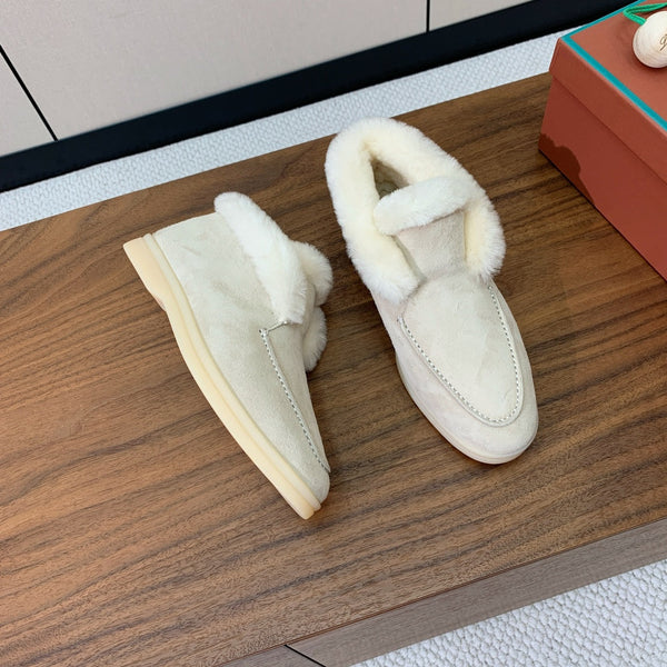 LP Open Walk Chukka Boot Cream Suede Lamb Fur