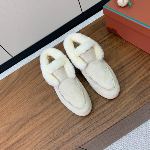 LP Open Walk Chukka Boot Cream Suede Lamb Fur