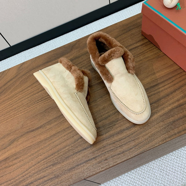 LP Open Walk Chukka Boot Beige Suede Agnello Pelliccia