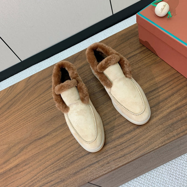 LP Open Walk Chukka Boot Beige Suede Agnello Pelliccia