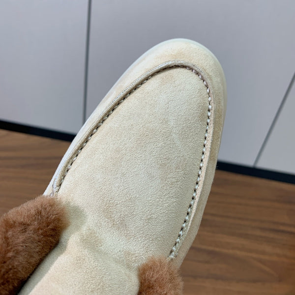 LP Open Walk Chukka Boot Beige Suede Agnello Pelliccia