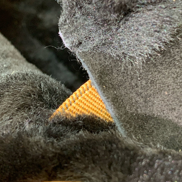 Stivali Chukka LP Open Walk in pelle scamosciata nera con pelliccia di agnello