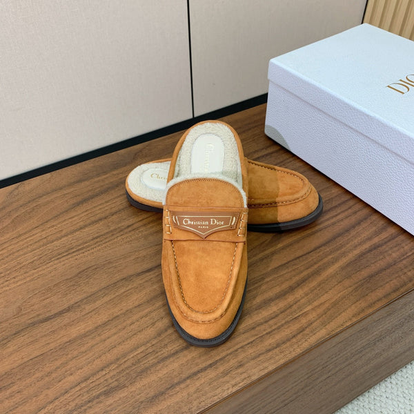 CD Dior Boy Mule Beige Suede Goatskin
