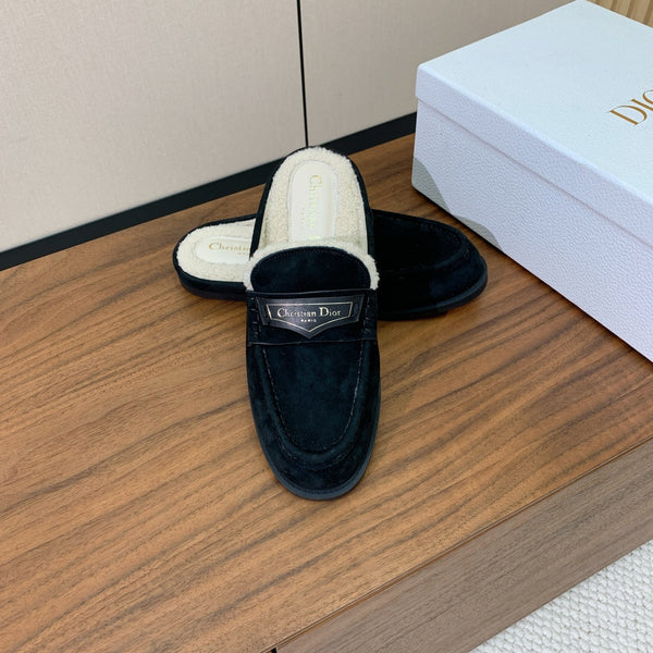 CD Dior Boy Mule Beige Suede Goatskin