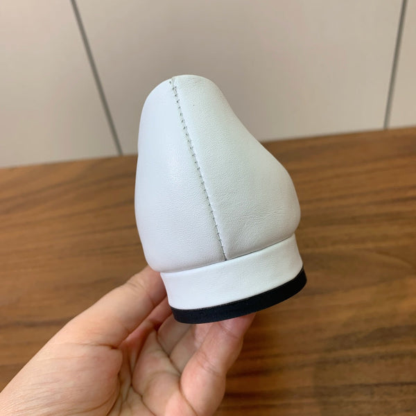 LP Rebecca Ballet Flats In White Mix Yellow Brown Cowhide 984358