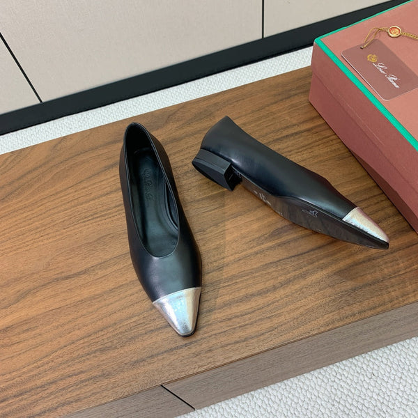 LP Rebecca Ballet Flats In Black Mix Silver Cowhide 984359