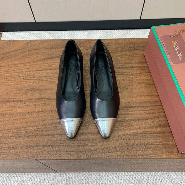 LP Rebecca Ballet Flats In Black Mix Silver Cowhide 984359