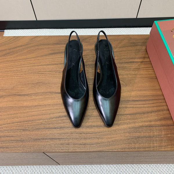 LP Rebecca Slingbacks 50mm In Black Cowhide 984365