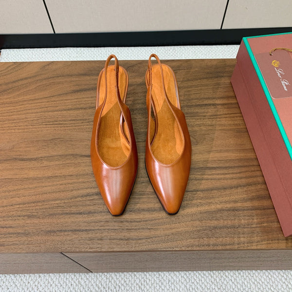LP Rebecca Slingbacks 50mm In Caramel Cowhide 984366