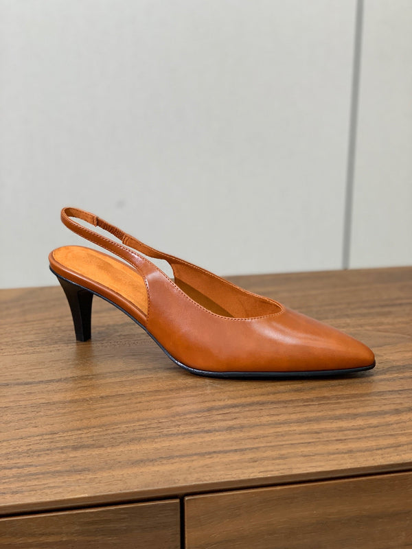 LP Rebecca Slingbacks 50mm In Caramel Cowhide 984366