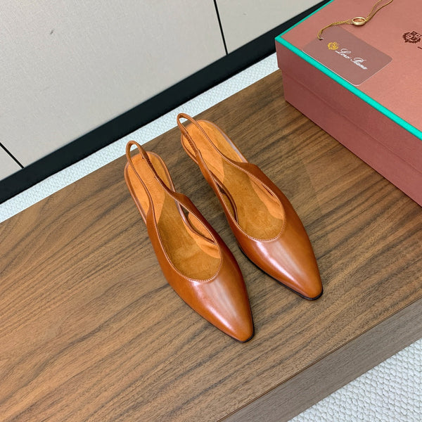 LP Rebecca Slingbacks 50mm In Caramel Cowhide 984366