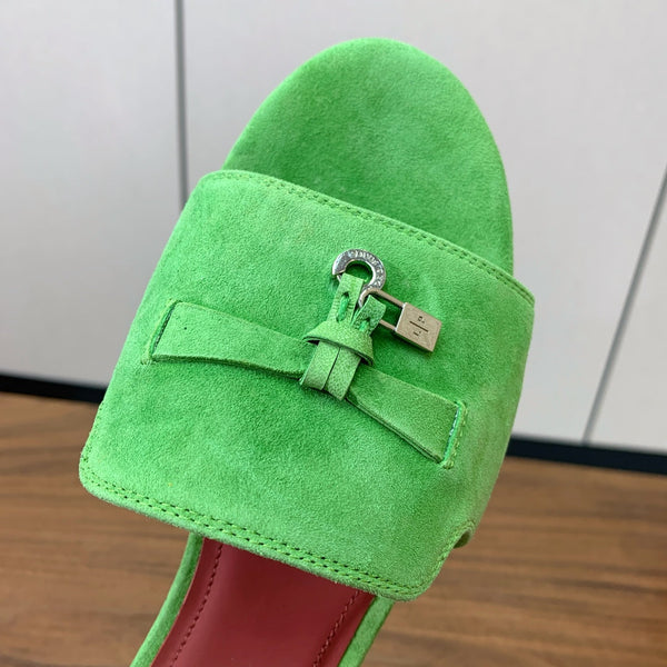 LP Summer Charms Sandal Lime Green Suede 220446