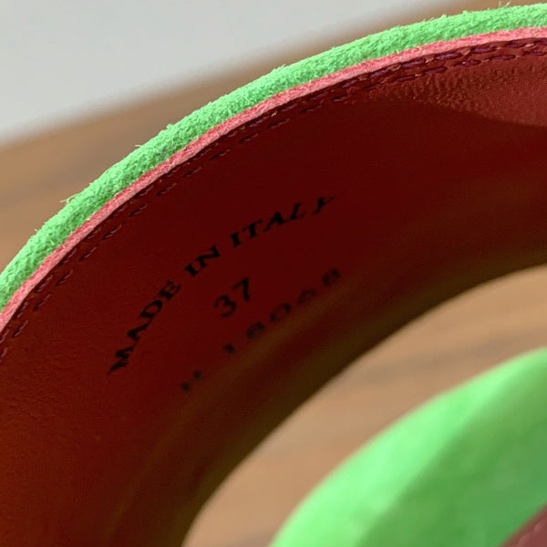 LP Summer Charms Sandal Lime Green Suede 220446