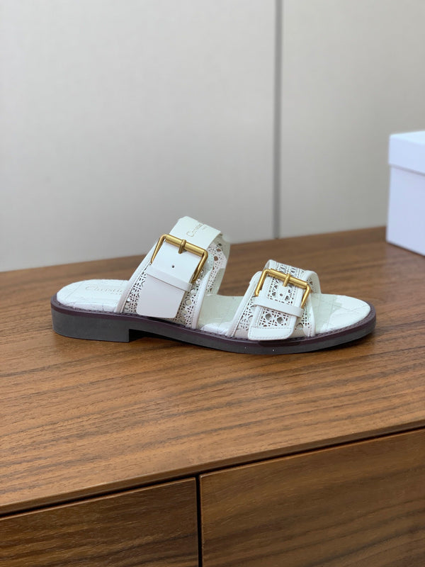 CD D-Avenue Slide White Cowhide 792658
