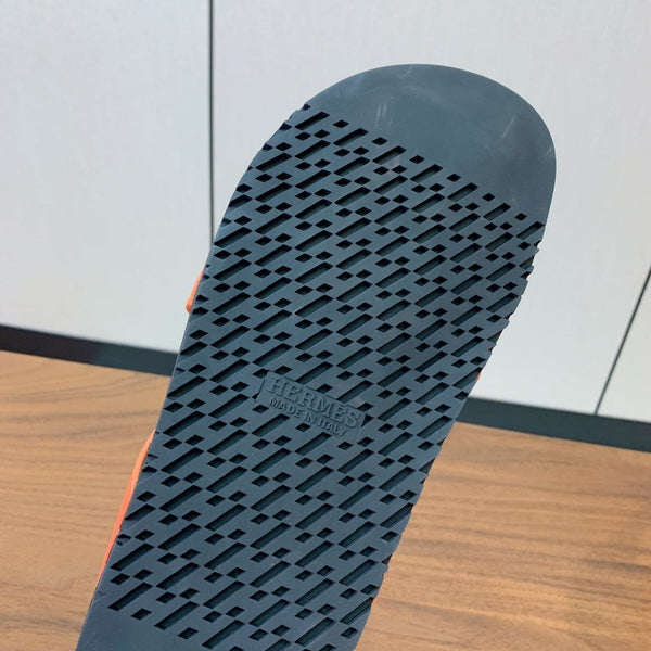 Sandalo HM Kazimir in pelle scamosciata di vitello nera e arancione 294030