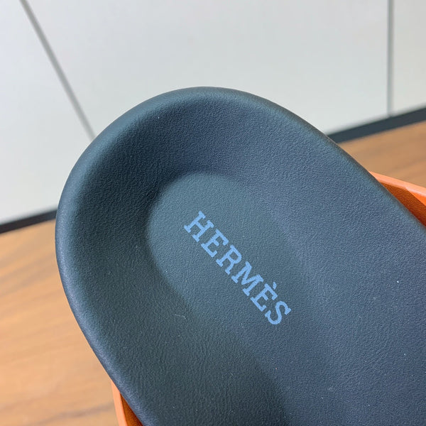 Sandalo HM Kazimir in pelle scamosciata di vitello nera e arancione 294030