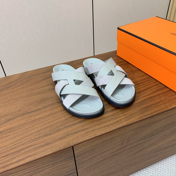 Sandalo HM Kazimir in pelle scamosciata di vitello blu baby 294038