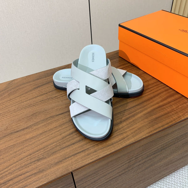 Sandalo HM Kazimir in pelle scamosciata di vitello blu baby 294038