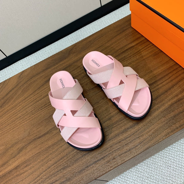 HM Kazimir Sandal Light Pink Farbic Calfskin 293985