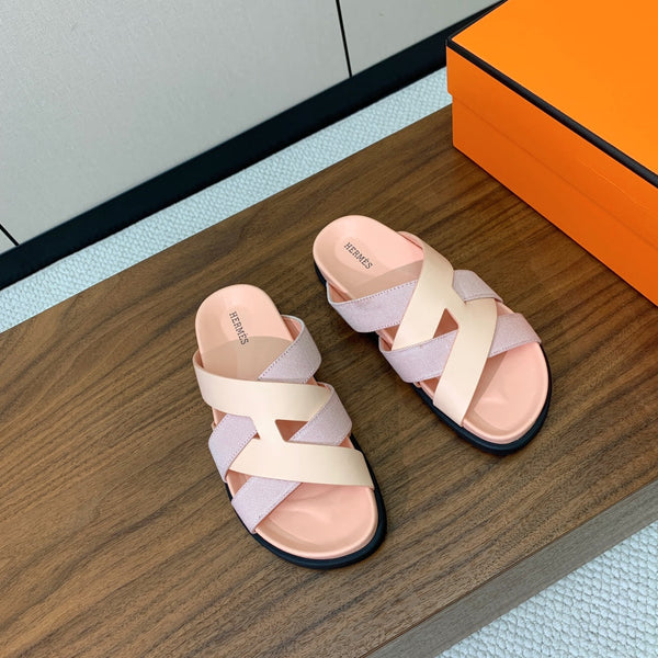 Sandalo HM Kazimir in pelle di vitello Farbic rosa pallido 293987