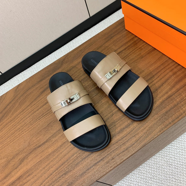 Sandalo HM Jackson Beige Nero Pelle di vitello 294051