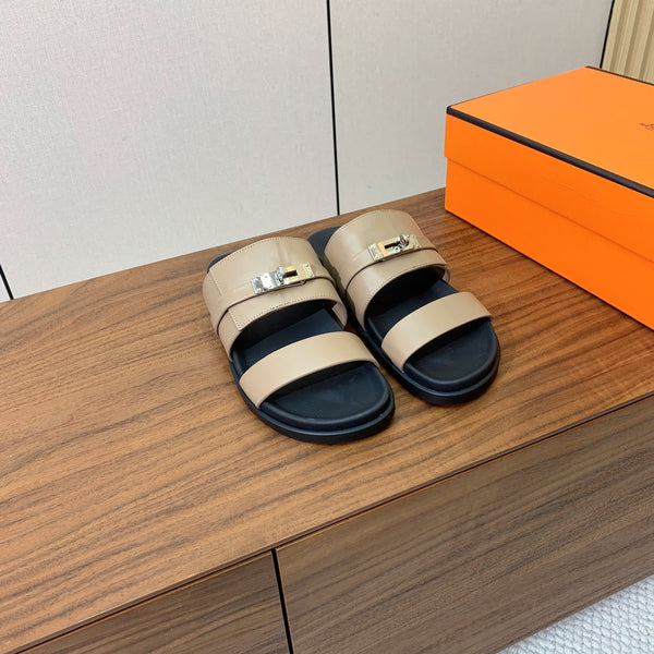 Sandalo HM Jackson Beige Nero Pelle di vitello 294051