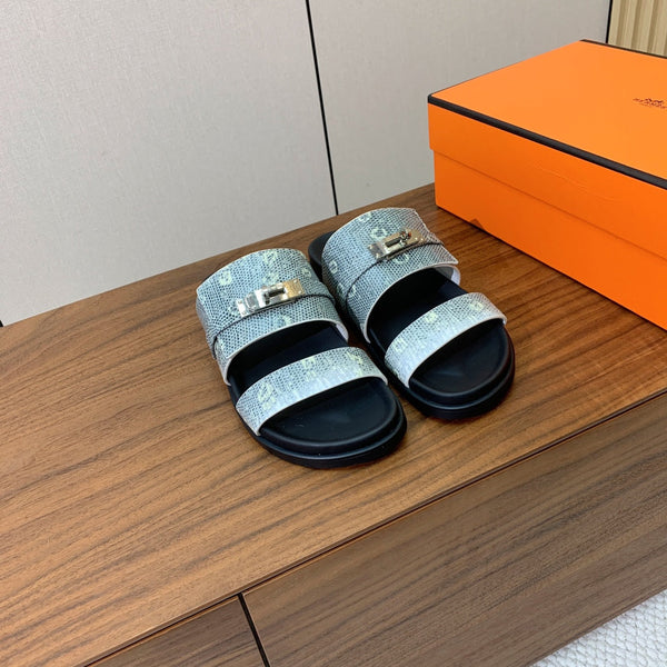 HM Jackson Sandal Gray Marble Cowhide 294064