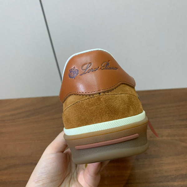 LP Kid's Tennis Walk Sneaker Camel Suede Calfskin 585746