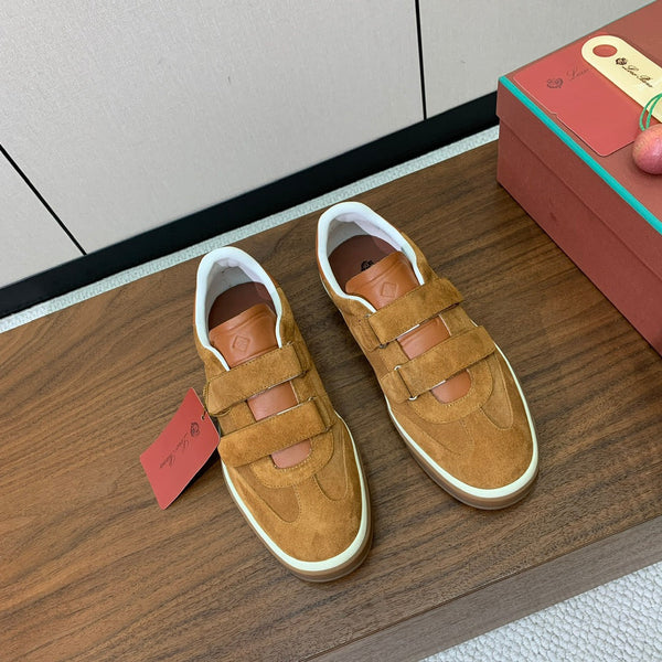 LP Kid's Tennis Walk Sneaker Camel Suede Calfskin 585746