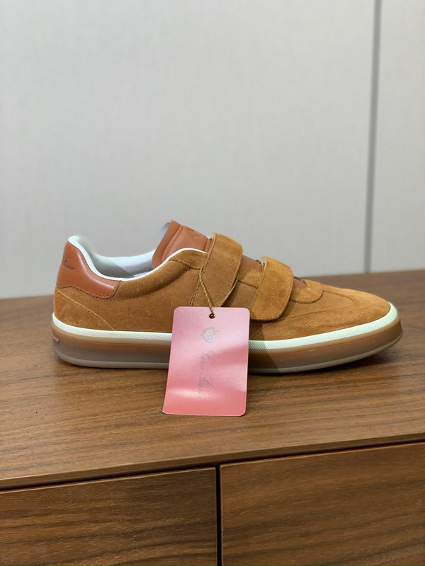 LP Kid's Tennis Walk Sneaker Camel Suede Calfskin 585746