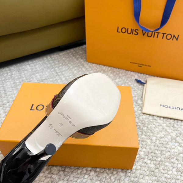 lv neo revival 90 brown beige monogram calfskin