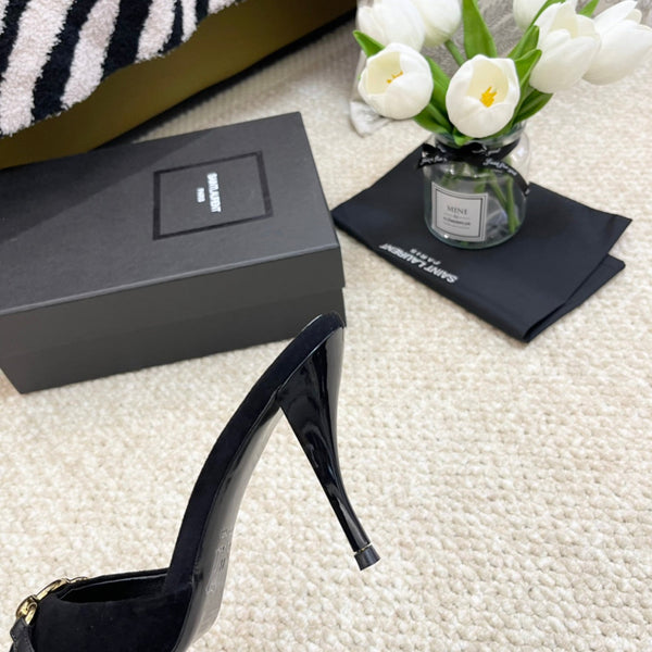 SL LINK MULES PUMP BLACK VELVET