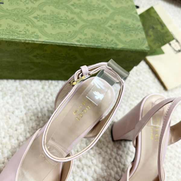 Horsebit 11cm Platform Sandal Pink Calfskin