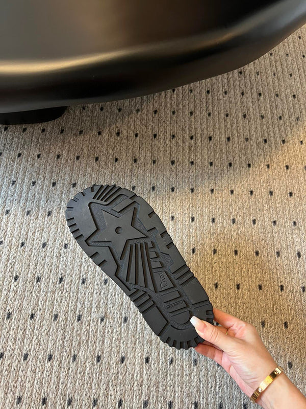 CD Dioract Sandal 40mm Black Suede And Fleece Lining