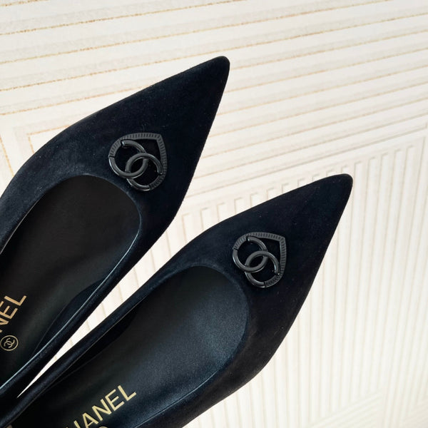 CC Ballet In Blak Suede 151521