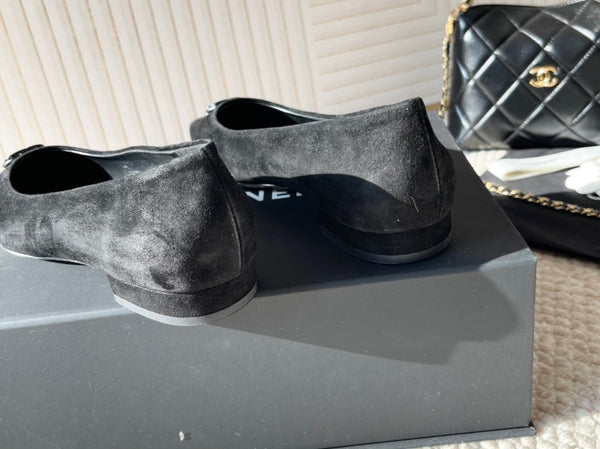 CC Ballet In Blak Suede 151521