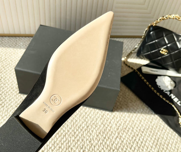 CC Ballet In Blak Suede 151521