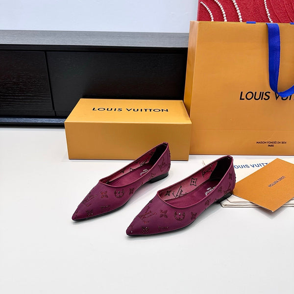 LV GALA High Heels Series Shoes Mulberry Mesh 542216