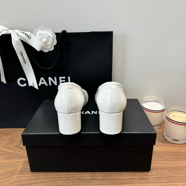 CC High Heels White Lambskin