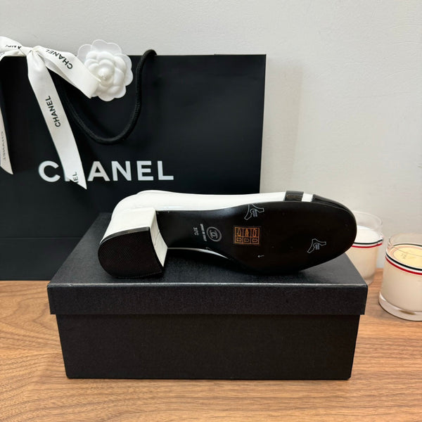 CC High Heels White Lambskin