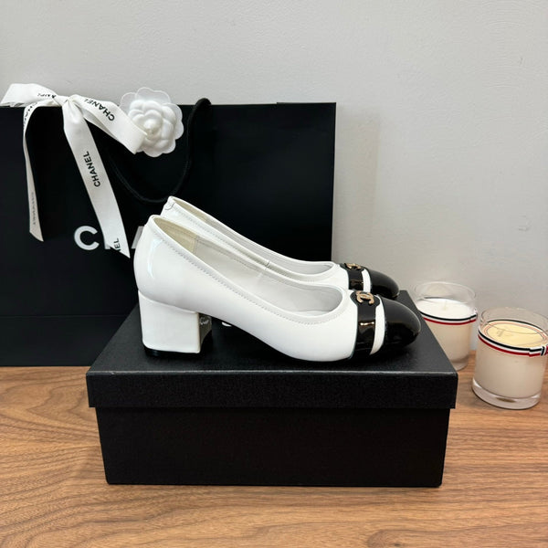 CC High Heels White Lambskin